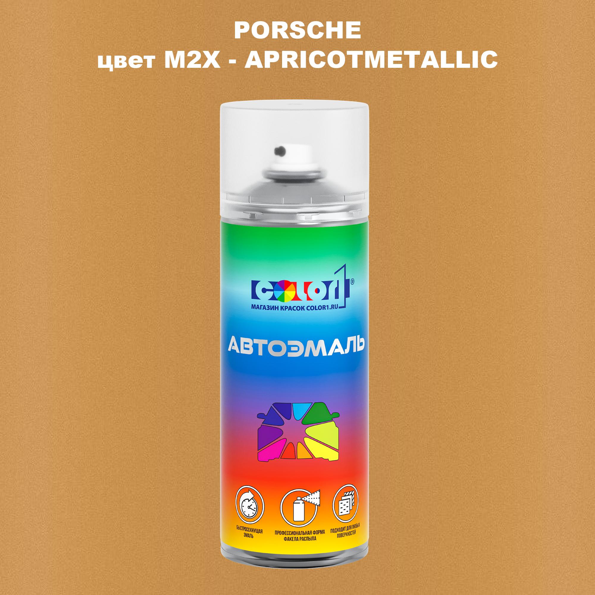 

Аэрозольная краска COLOR1 для PORSCHE, цвет M2X - APRICOTMETALLIC, Прозрачный