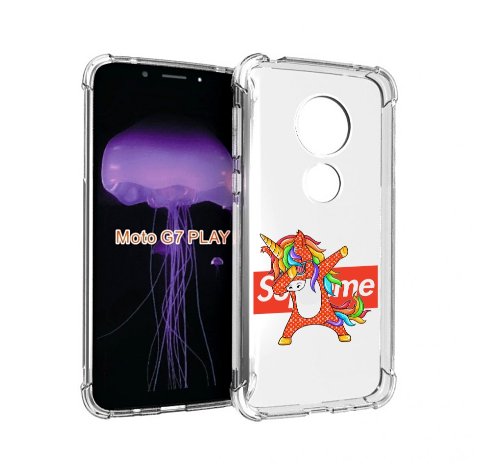 

Чехол MyPads Единорог-суприм для Motorola Moto G7 Play, Прозрачный, Tocco