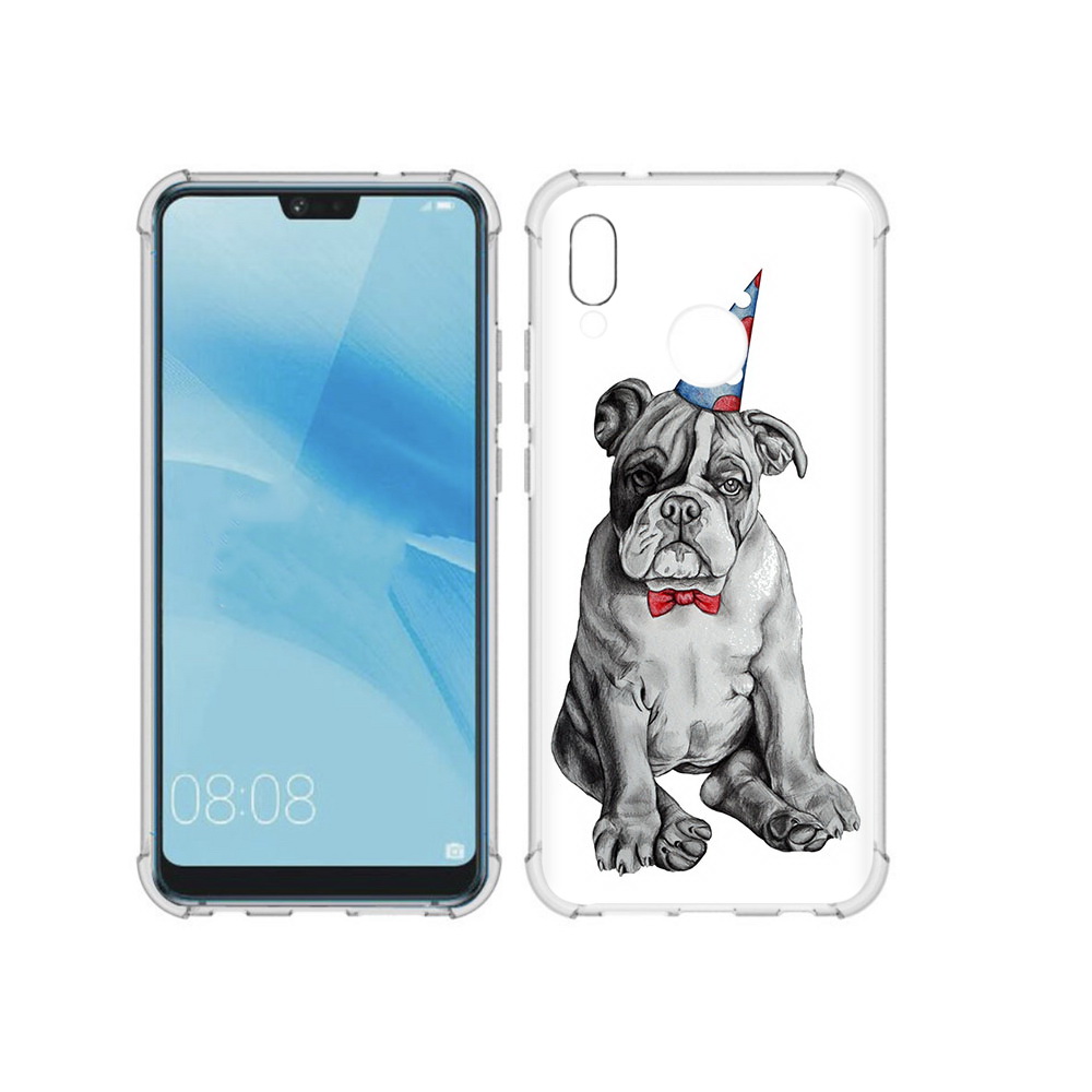 

Чехол MyPads Tocco для Huawei P20 Lite праздничный щенок (PT130405.51.554), Прозрачный, Tocco