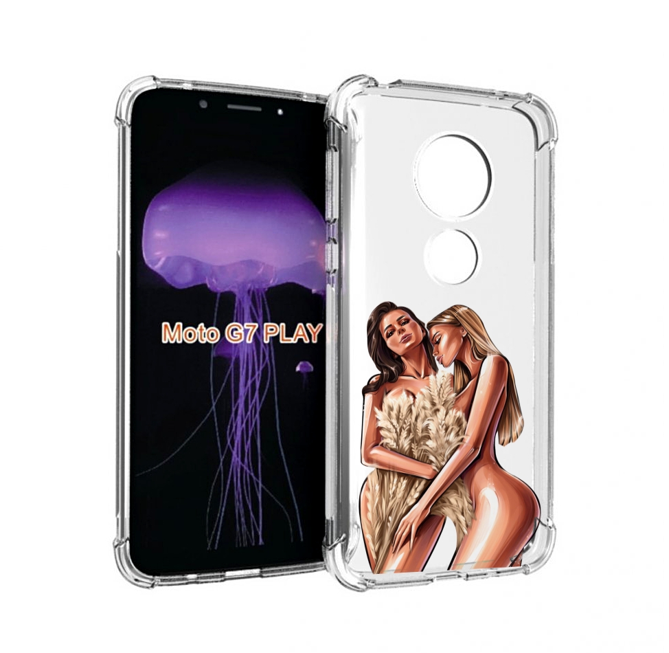 

Чехол MyPads Иллюстрированные-девушки женский для Motorola Moto G7 Play, Прозрачный, Tocco