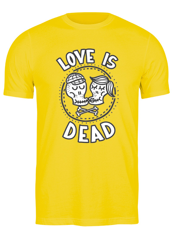 

Футболка мужская Printio Love is dead желтая XL, Love is dead