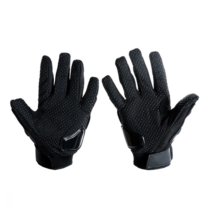 Перчатки для езды на мототехнике с защитными вставками, пара, размер L, черные