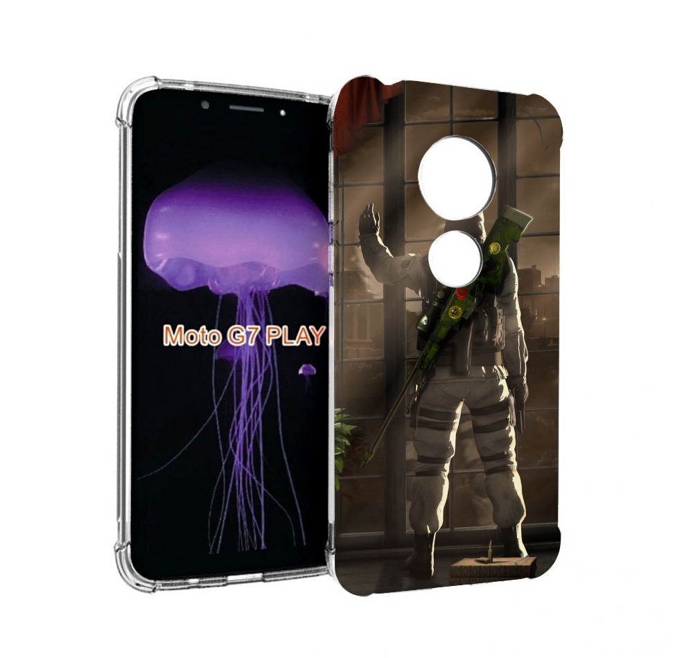 

Чехол MyPads Контр-Страйк-в-дыму для Motorola Moto G7 Play, Прозрачный, Tocco