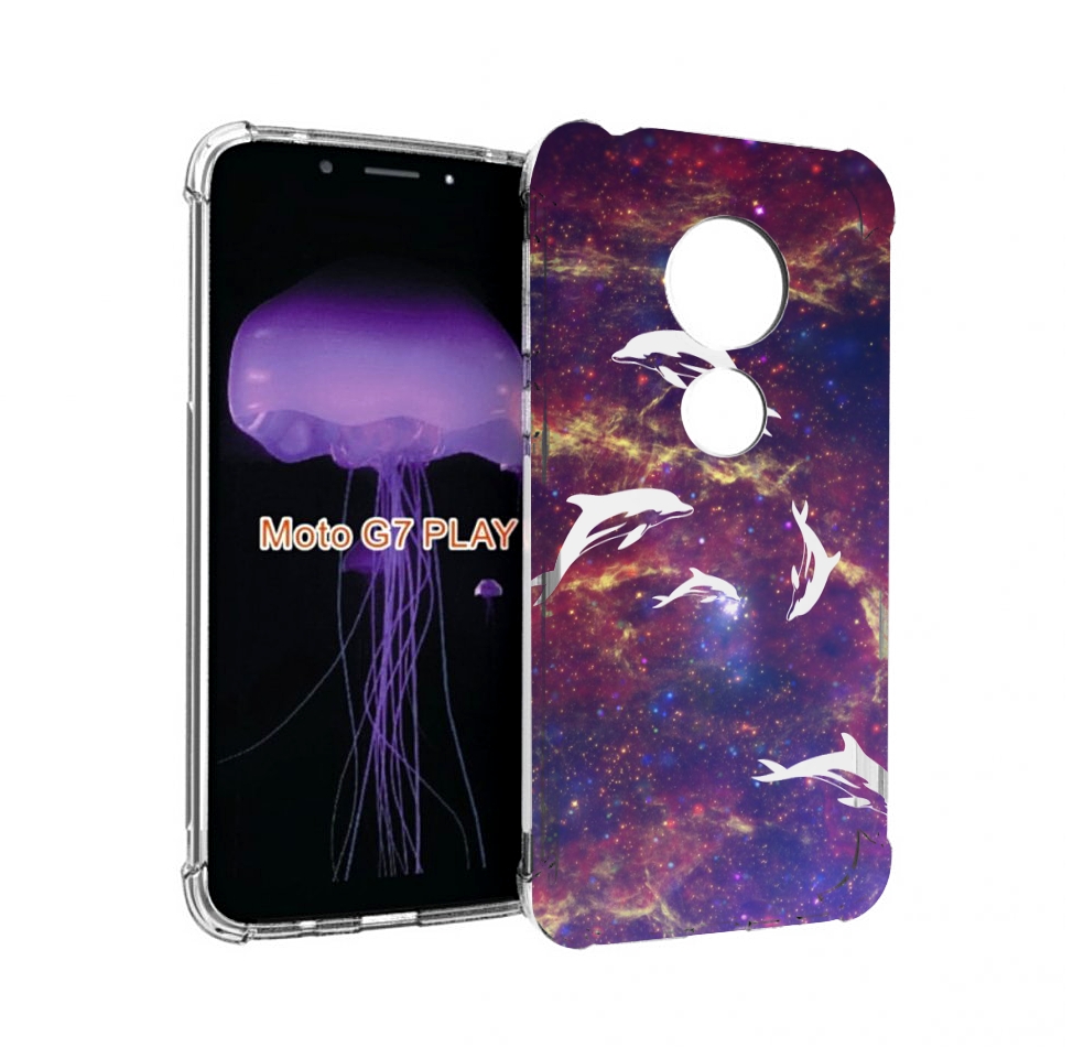 

Чехол MyPads Космические-дельфины для Motorola Moto G7 Play, Прозрачный, Tocco