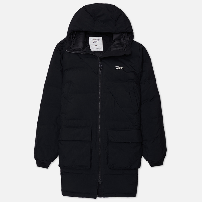 

Мужской пуховик Reebok OW DMX Long Down чёрный, Размер S, Черный, OW DMX Long Down
