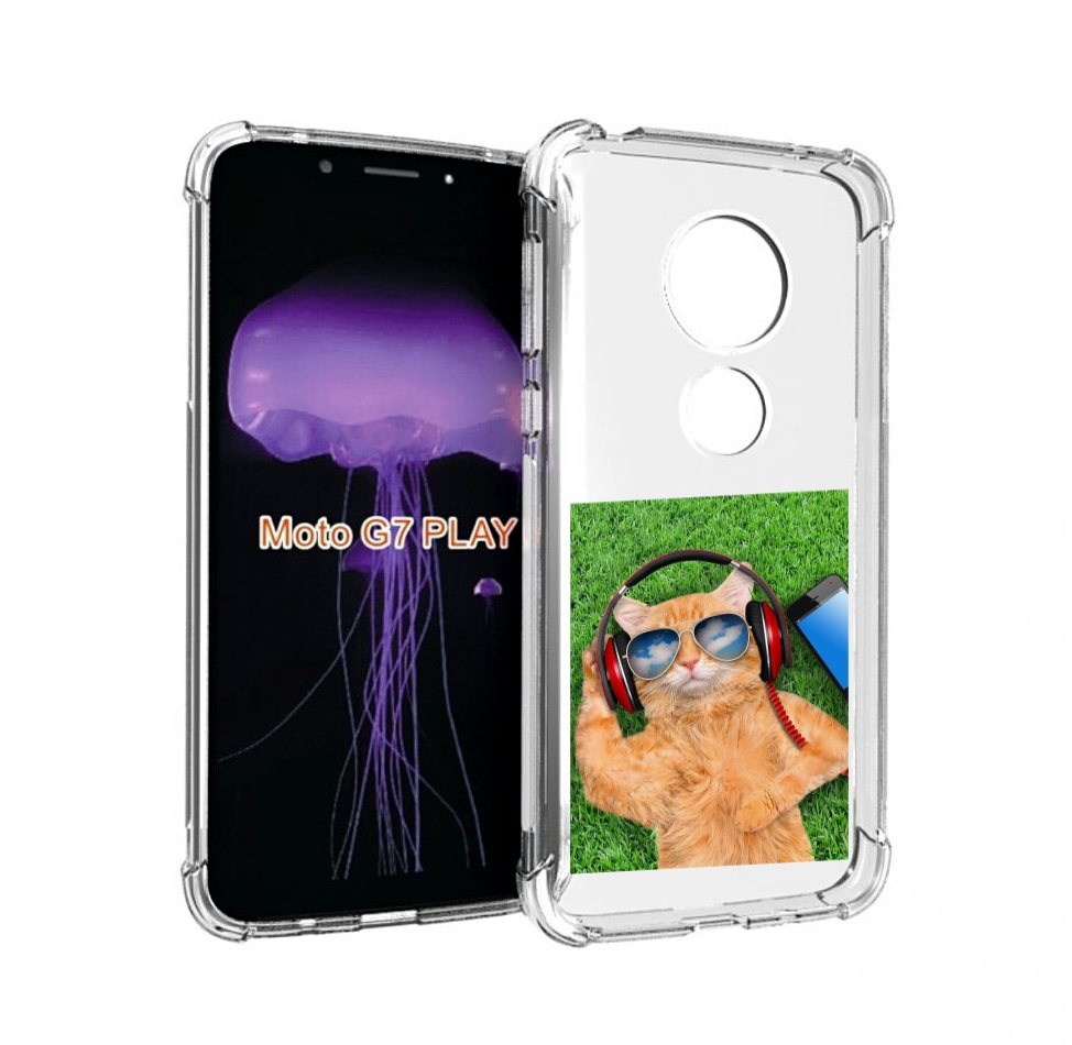 

Чехол MyPads Кот-кайфарик для Motorola Moto G7 Play, Прозрачный, Tocco