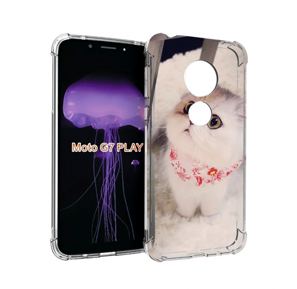 

Чехол MyPads Котеночек женский для Motorola Moto G7 Play, Прозрачный, Tocco