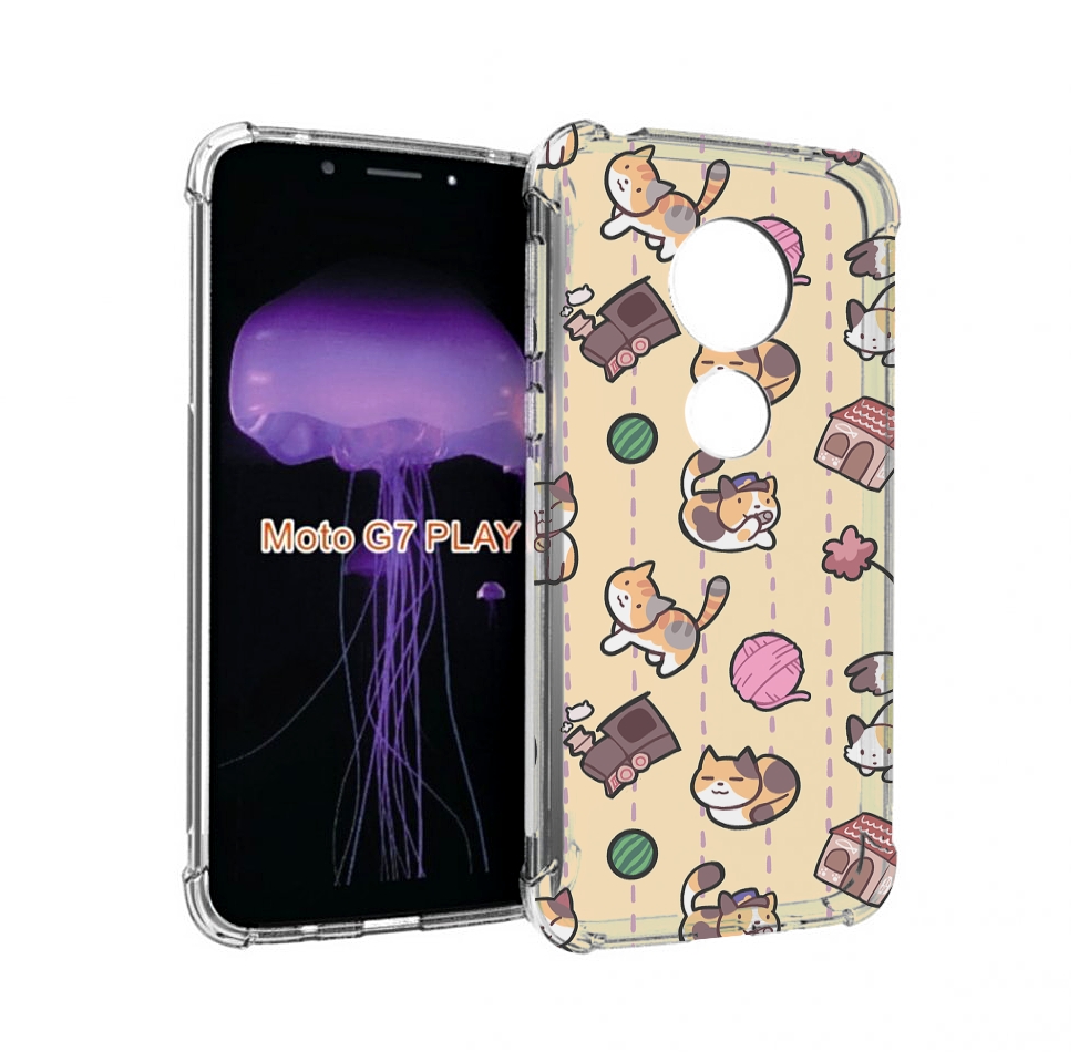 

Чехол MyPads Котики-клубочки для Motorola Moto G7 Play, Прозрачный, Tocco