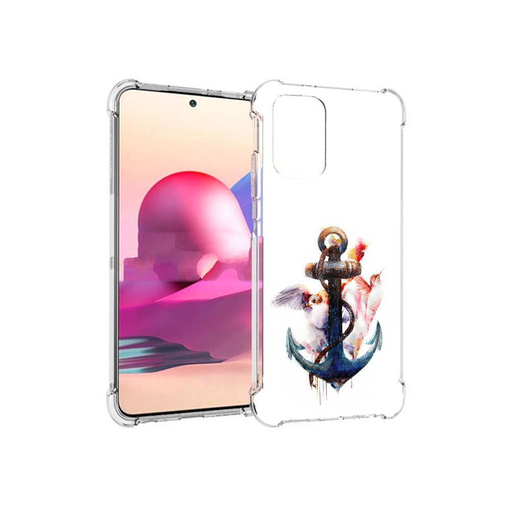 

Чехол MyPads Tocco для Xiaomi Redmi Note 10S якорь с птицами (PT158704.257.703), Прозрачный, Tocco