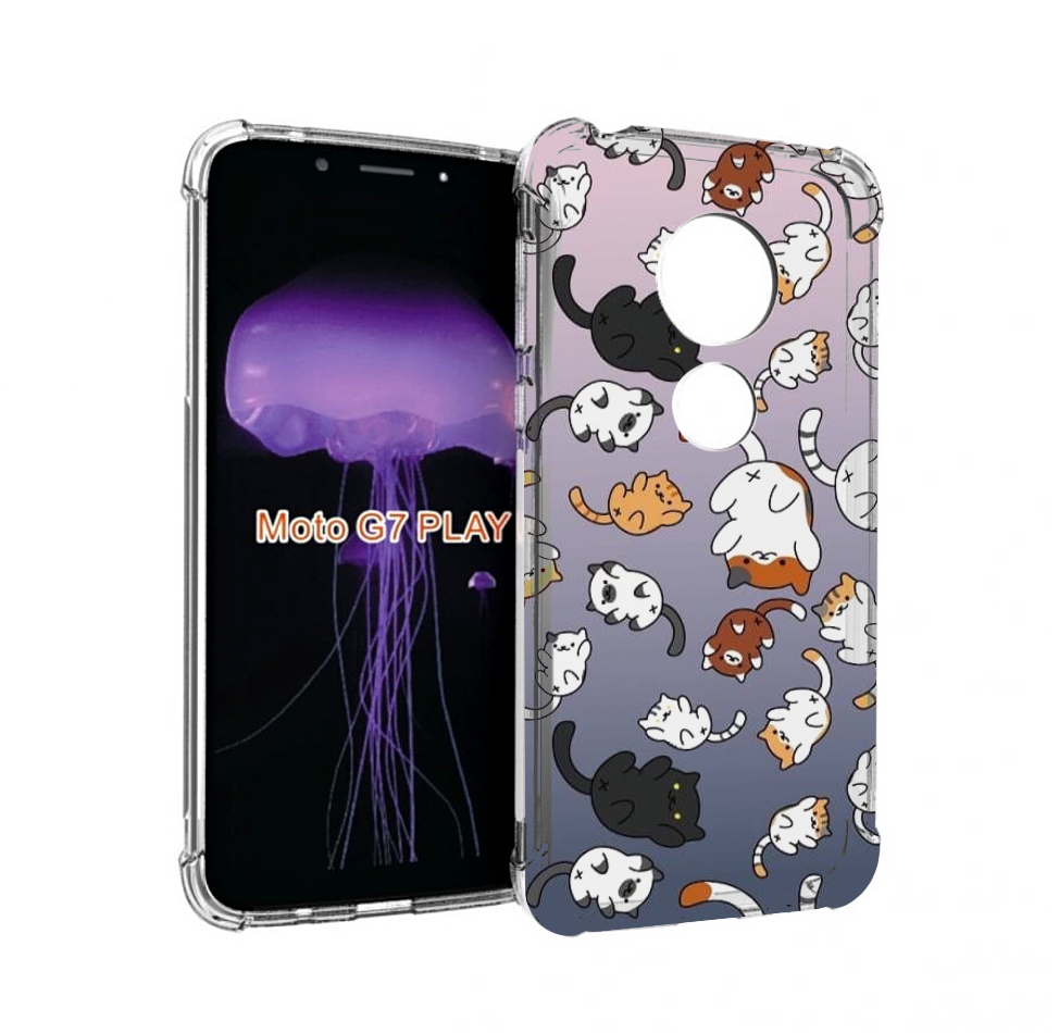 

Чехол MyPads Котики-летают для Motorola Moto G7 Play, Прозрачный, Tocco