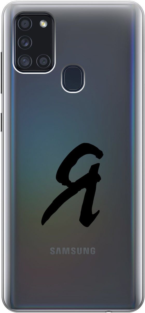 

Силиконовый чехол на Samsung Galaxy A21s "I" прозрачный, Прозрачный;черный, 5363