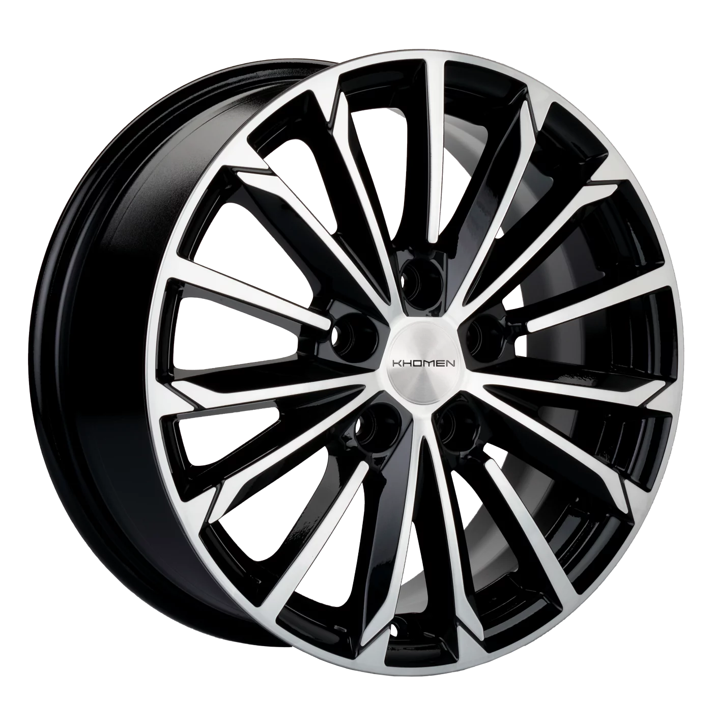 

Диск Khomen Wheels KHW1611 6.5x16 5x112 ET46 d57.1 BLACK-FP, Серебристый;черный, KHW1611