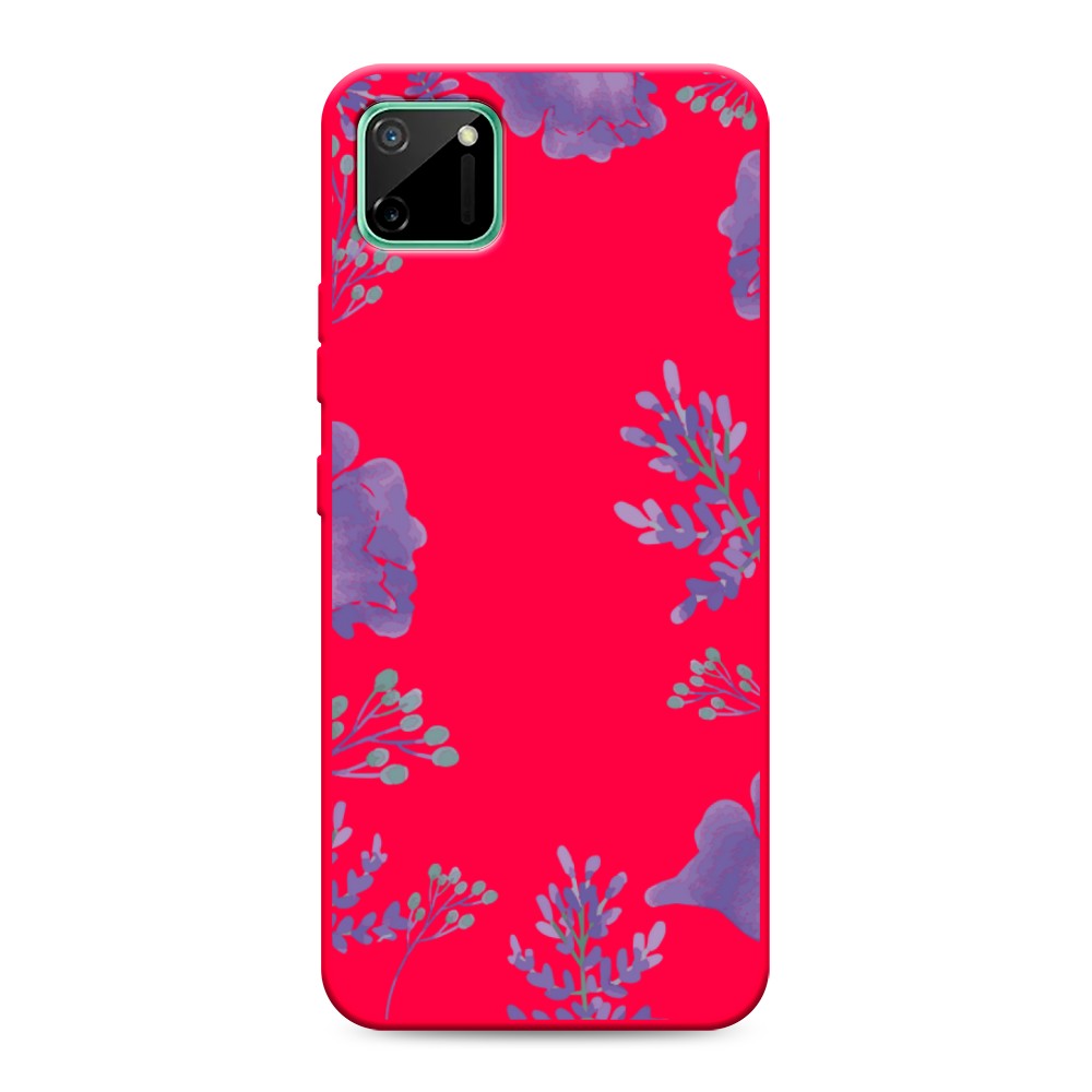 

Чехол Awog на Realme C11 2020 "Сиреневая цветочная рамка", Разноцветный, 253853-1