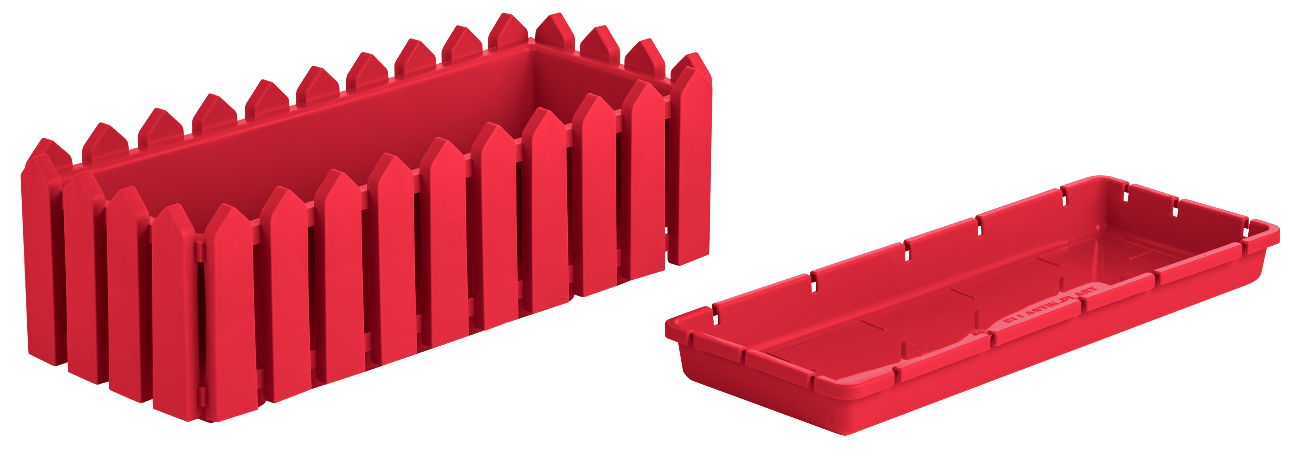 Балконный ящик Элластик-Пласт с поддоном лардо ЭП 012931 красный 1 шт.