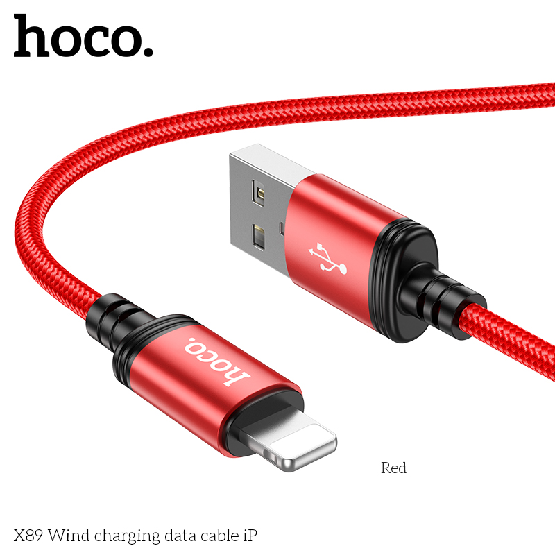 Кабель Lightning-USB Hoco x89usb-ip 1м красный