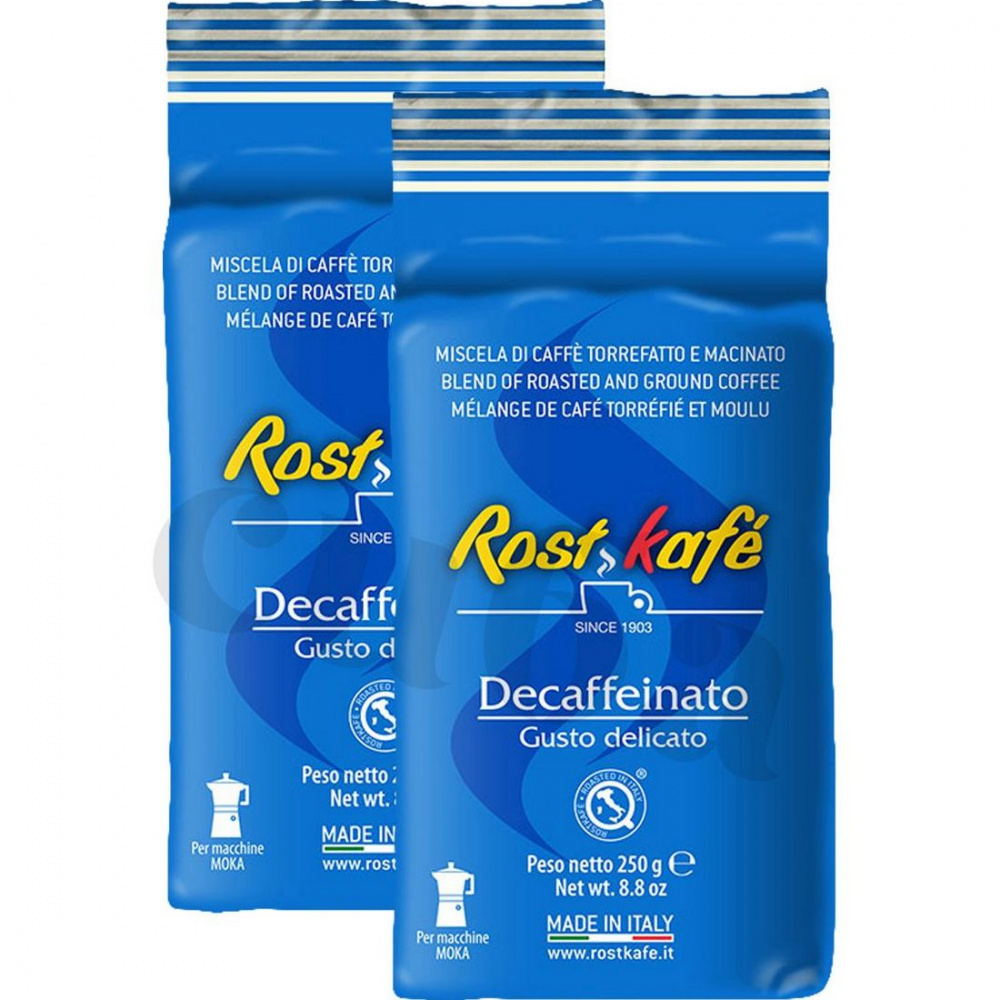 

Кофе молотый Rost Kafe "Decaffeinato", без кофеина, 2 шт х 250 г