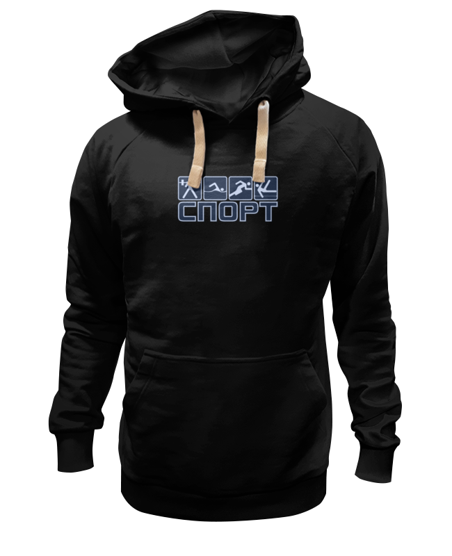 

Худи унисекс Printio Спорт черное 3XL, Черный, Спорт