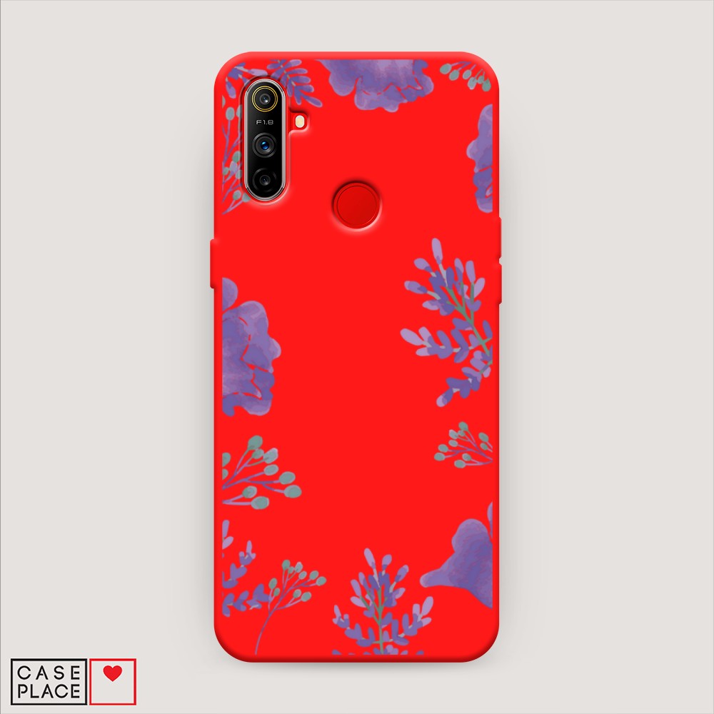 

Чехол Awog на Realme C3 "Сиреневая цветочная рамка", Разноцветный, 253053-1