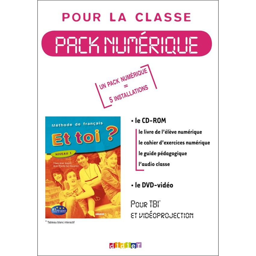 Книга Et toi? 1 Pack numerique 5 licences pour la classe CD Rom + DVD