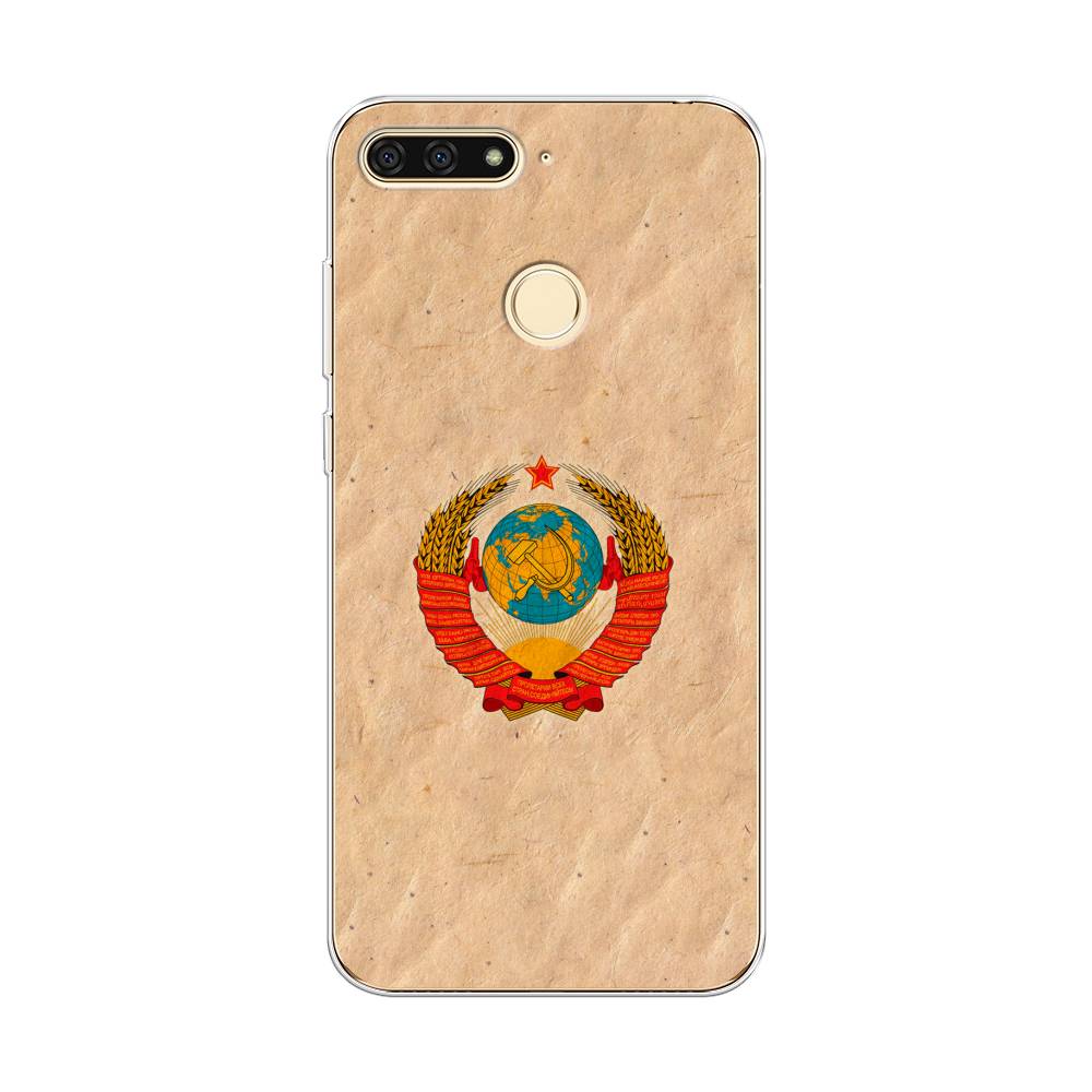 

Чехол Awog на Honor 7C "Союз пролетариев", Бежевый;красный, 64550-10