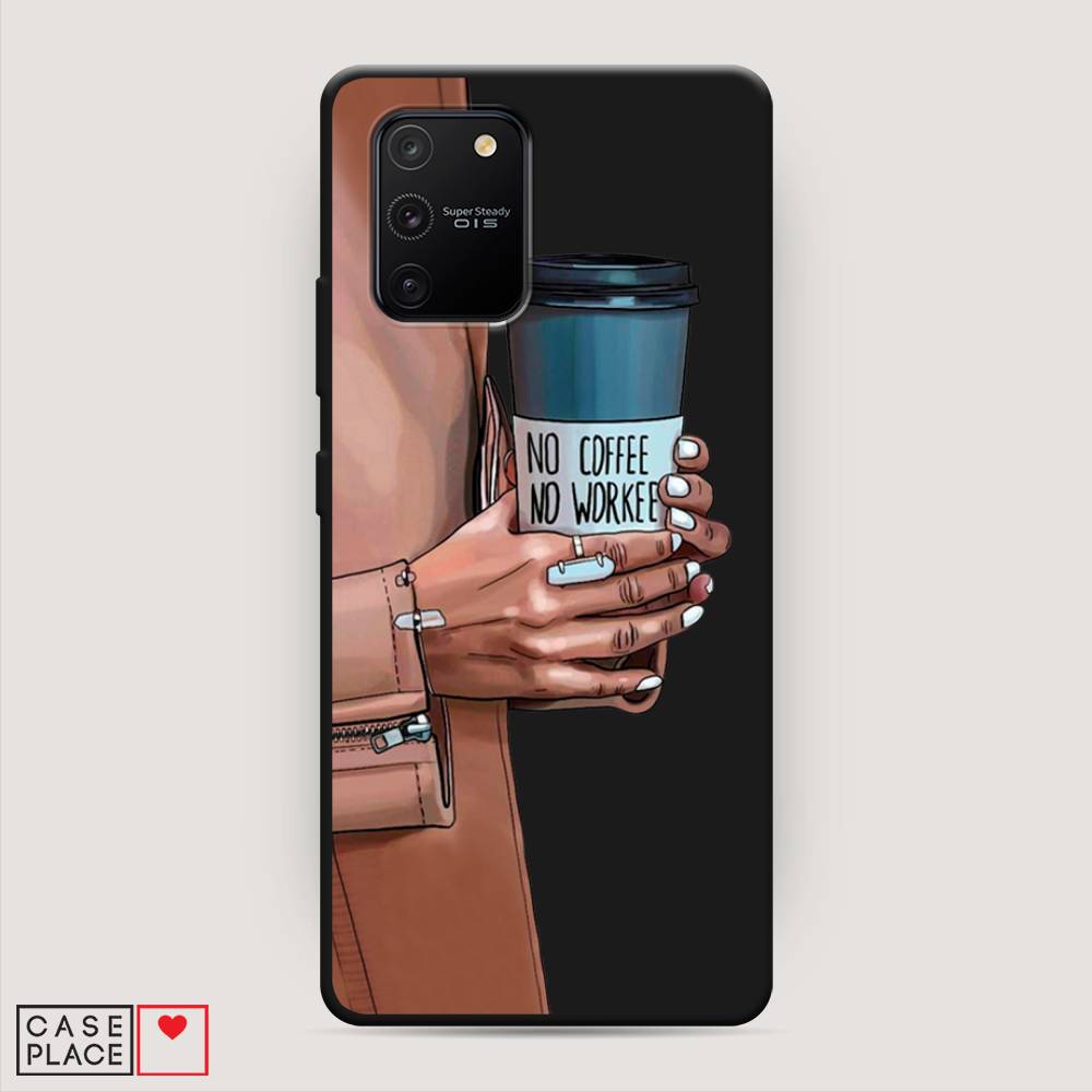 фото Матовый силиконовый чехол "no coffee" на samsung galaxy a91 awog