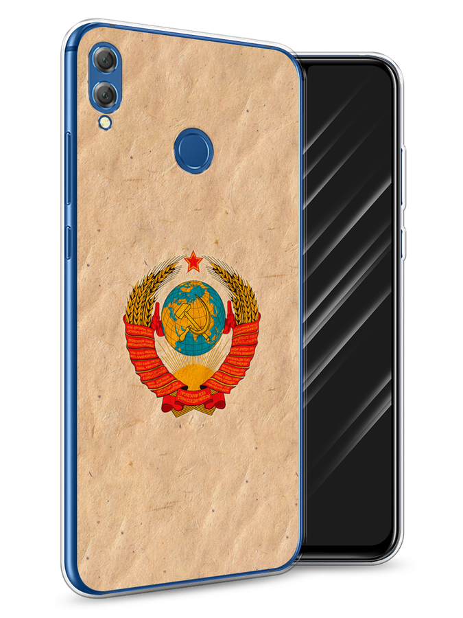 

Чехол Awog на Honor 8X "Союз пролетариев", Бежевый;красный, 66750-10