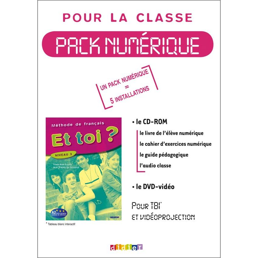 Книга Et toi? 3 Pack numerique 5 licences pour la classe CD Rom + DVD