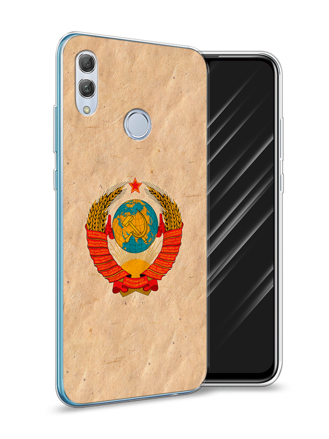 

Чехол Awog на Huawei P Smart 2019 "Союз пролетариев", Бежевый;красный, 67250-10