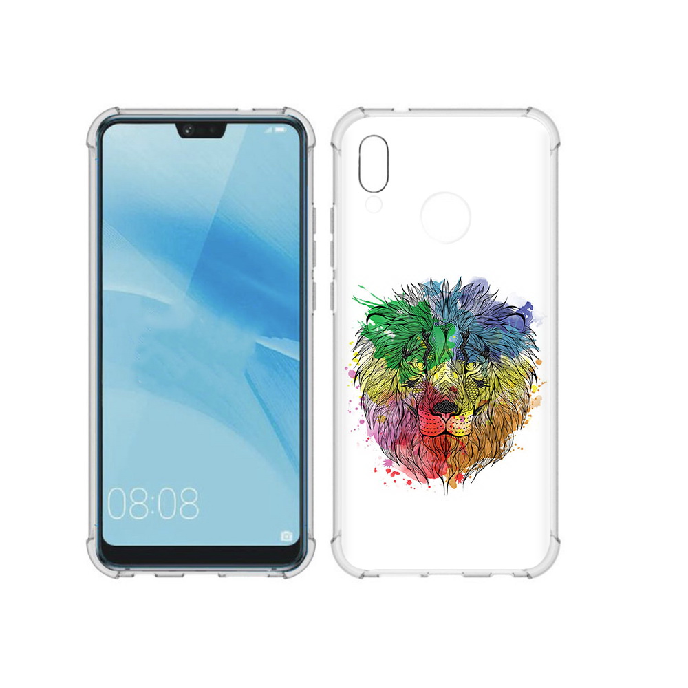 

Чехол MyPads Tocco для Huawei P20 Lite разноцветный гордый лев (PT130405.51.573), Прозрачный, Tocco
