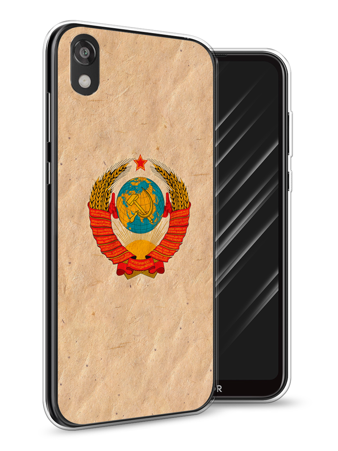 

Чехол Awog на Huawei Y5 2019 "Союз пролетариев", Бежевый;красный, 69050-10