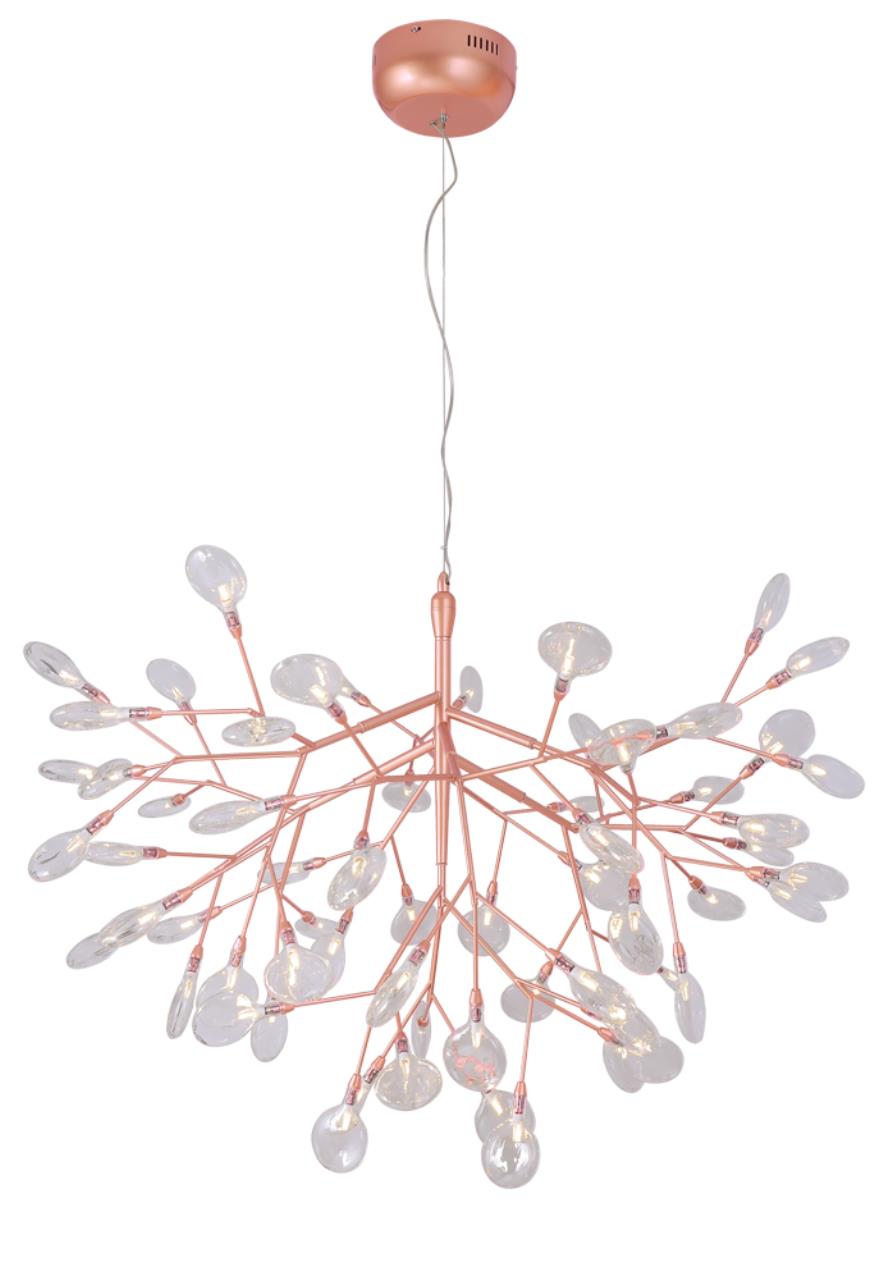 фото Светильник подвесной crystal lux evita, evita sp63 copper/transparent, 63w, g4