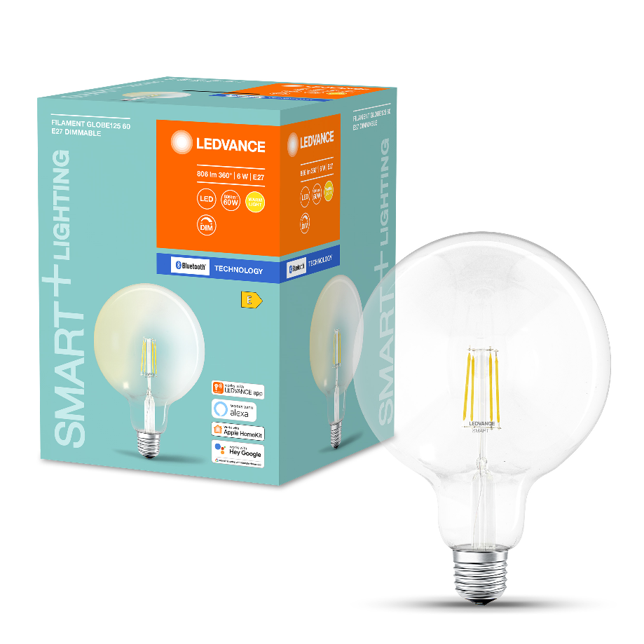 

Умная лампочка светодиодная филаментная LEDVANCE / OSRAM SMART+ Deco, E27, 6Вт, 2700К