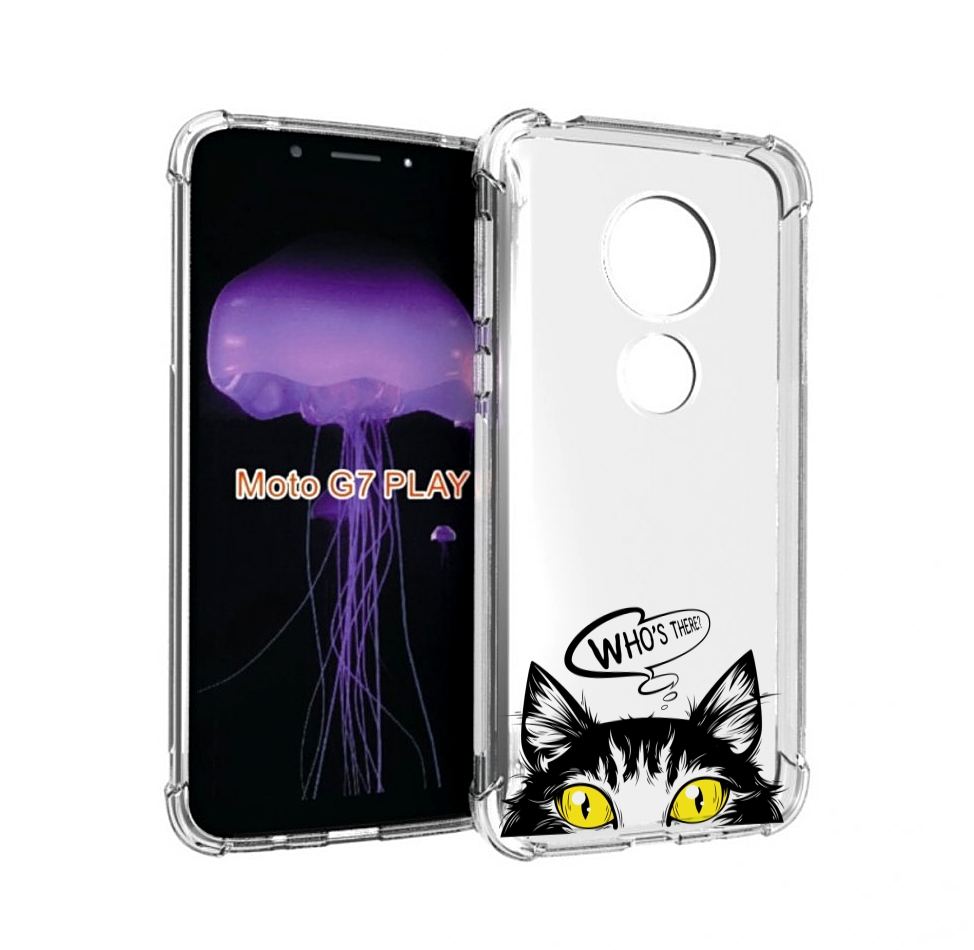 

Чехол MyPads Кто-тут-есть для Motorola Moto G7 Play, Прозрачный, Tocco