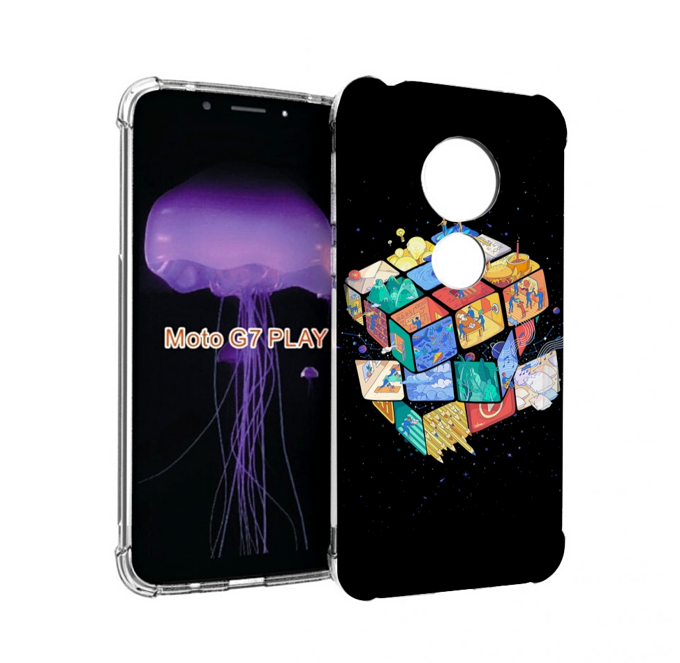 

Чехол MyPads Кубик-Рубика для Motorola Moto G7 Play, Прозрачный, Tocco