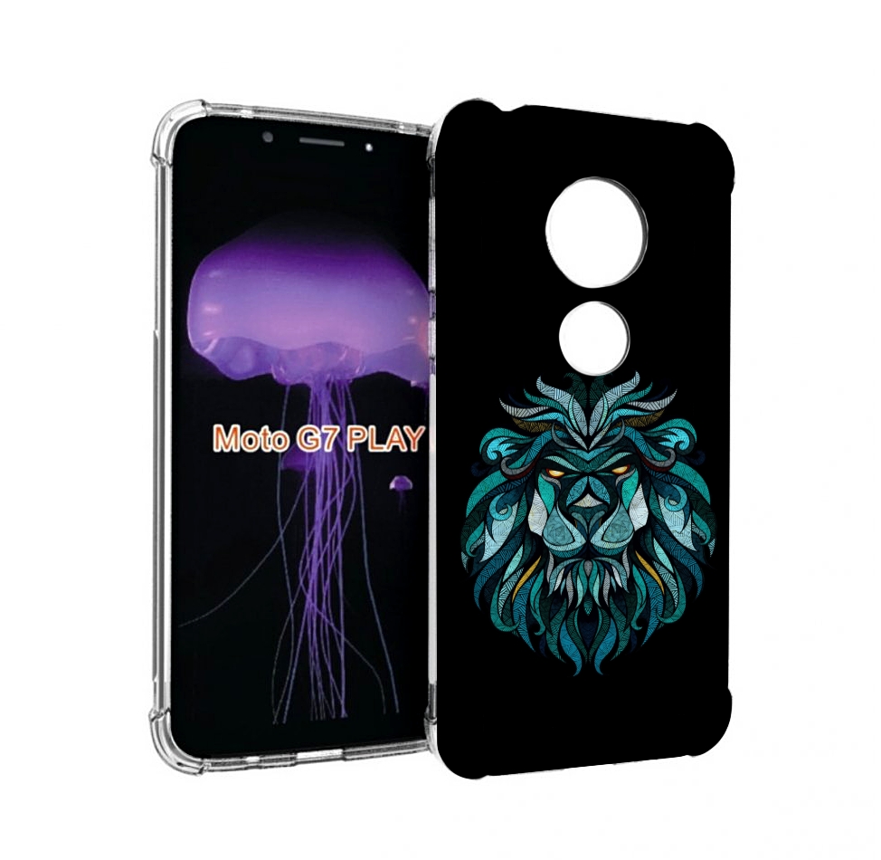 

Чехол MyPads Лев-красивый-зеленый для Motorola Moto G7 Play, Прозрачный, Tocco