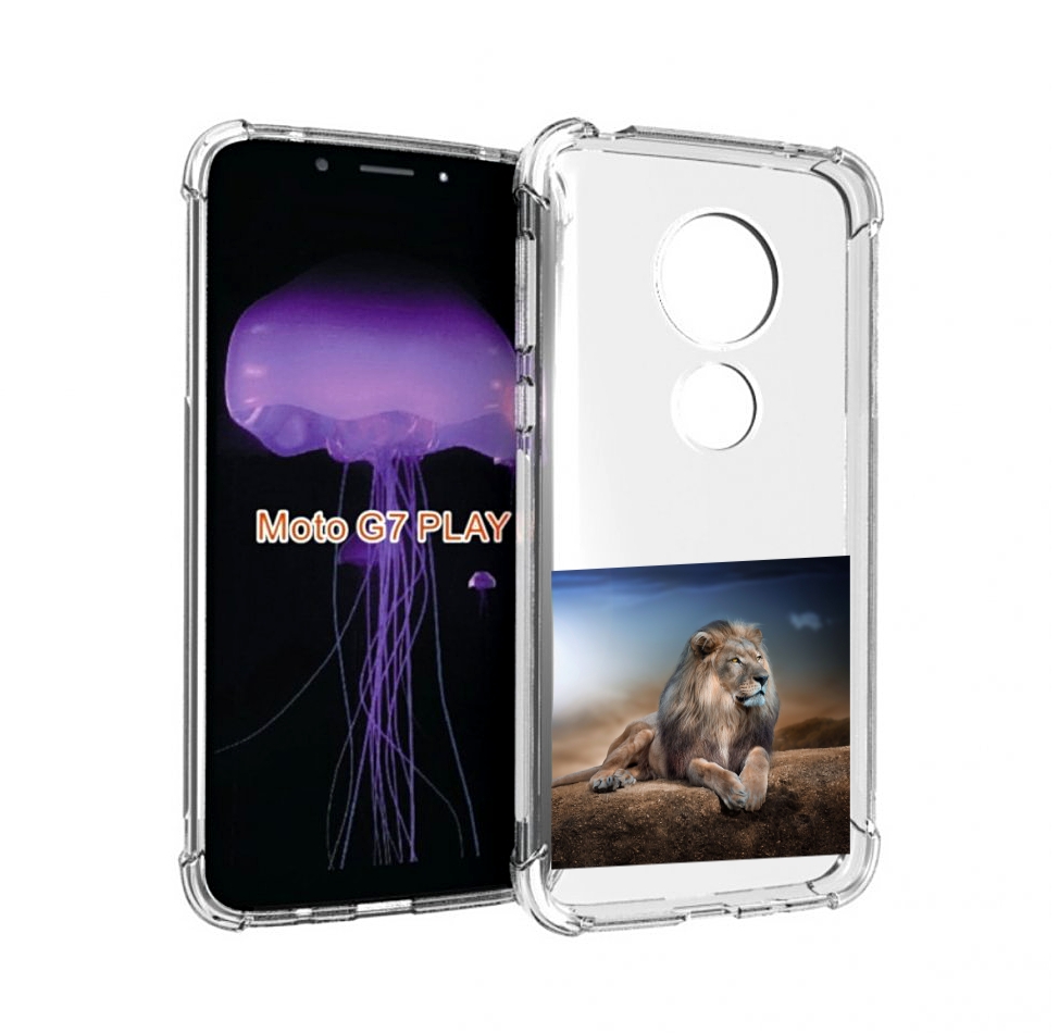 

Чехол MyPads Лев-наблюдает для Motorola Moto G7 Play, Прозрачный, Tocco