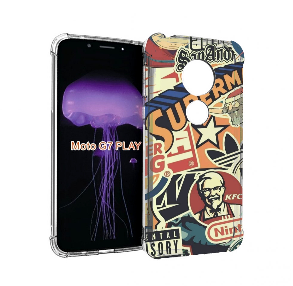 

Чехол MyPads Лейблы-на-постере для Motorola Moto G7 Play, Прозрачный, Tocco