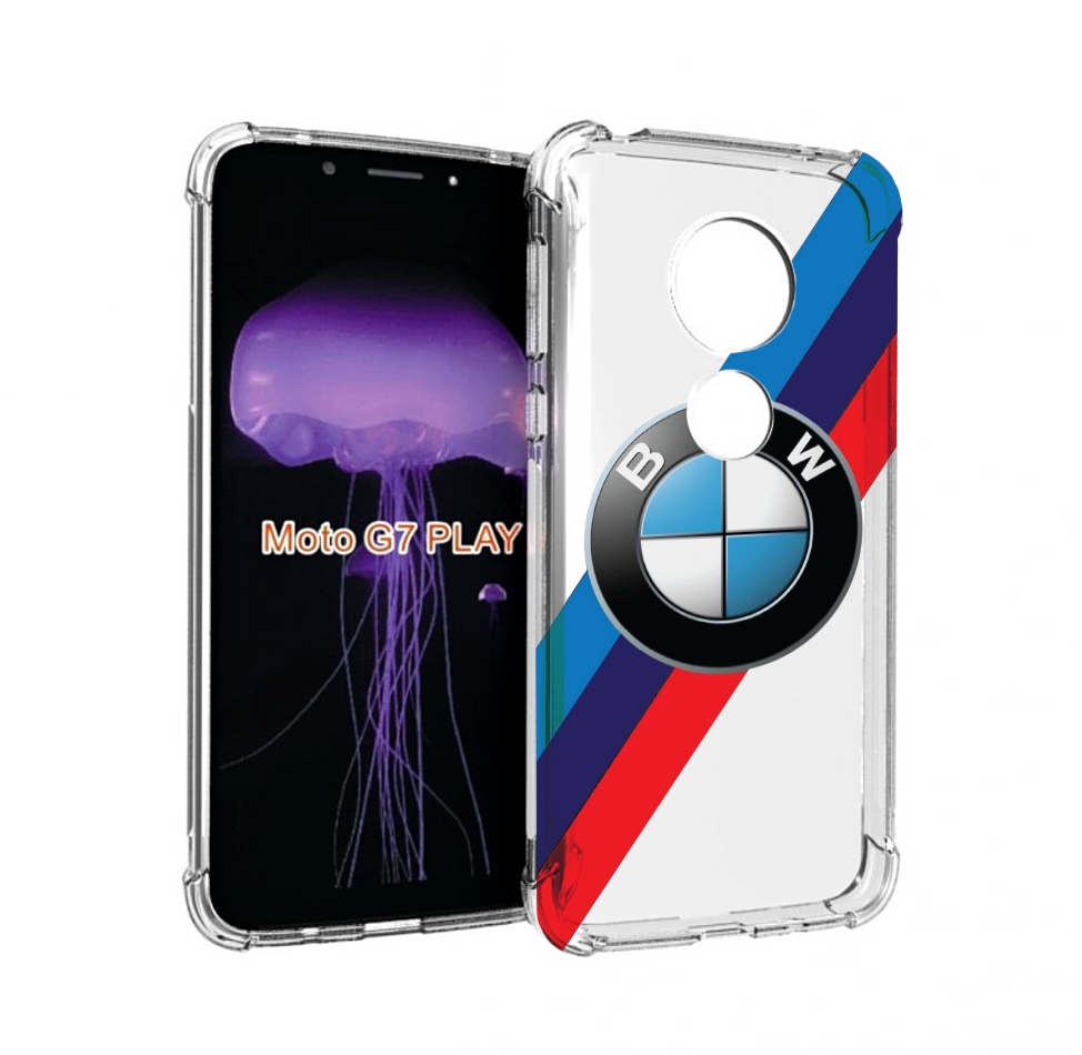 

Чехол MyPads Лого-BMW мужской для Motorola Moto G7 Play, Прозрачный, Tocco