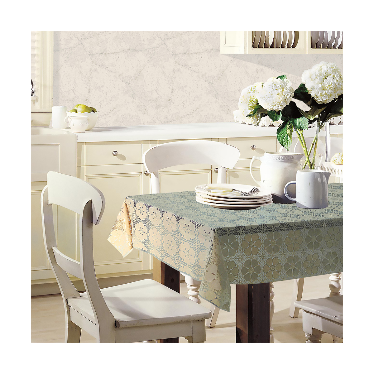 

Скатерть Вилина Элегия 006-beige ПВХ 110 x 135 см бежевый