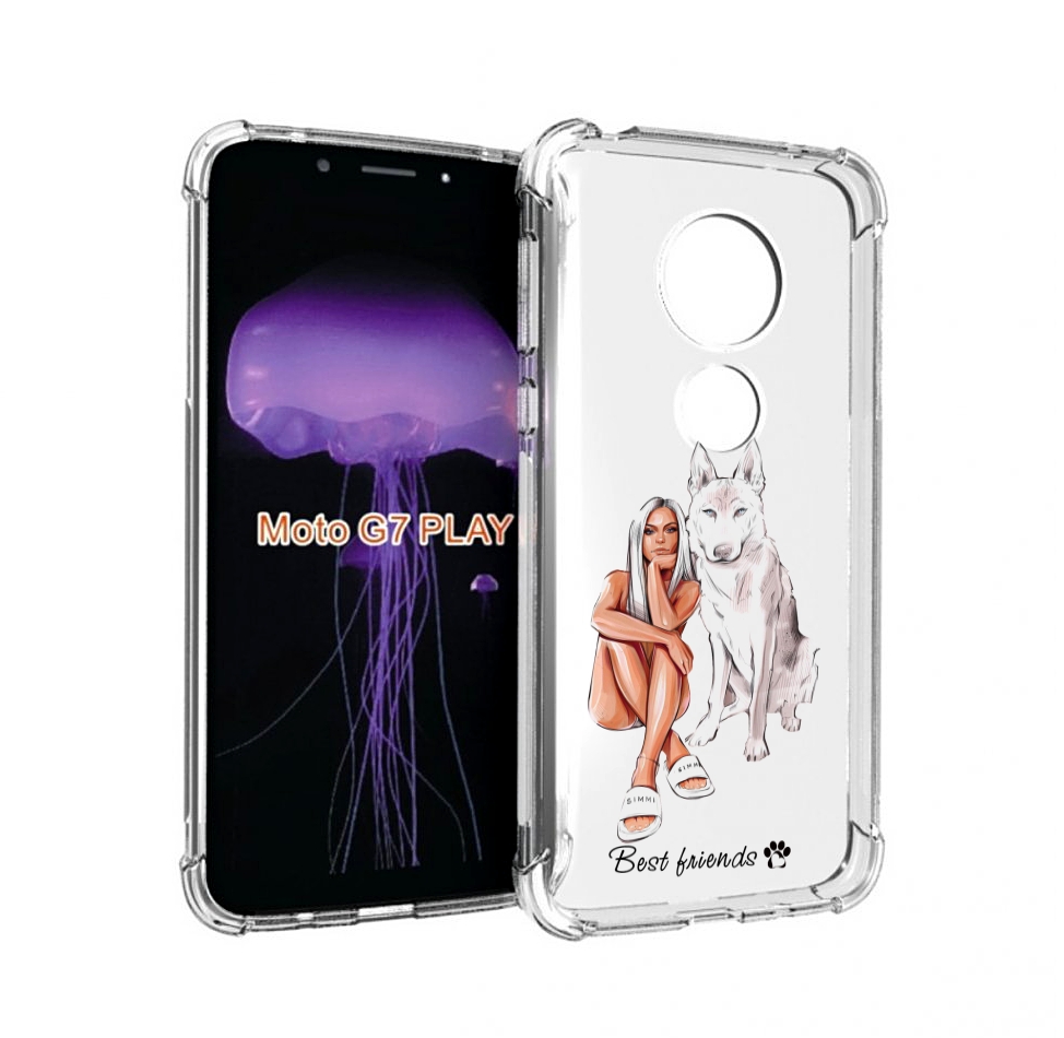 

Чехол MyPads Лучшие-друзья для Motorola Moto G7 Play, Прозрачный, Tocco
