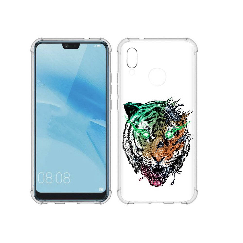 

Чехол MyPads Tocco для Huawei P20 Lite робо-тигр (PT130405.51.584), Прозрачный, Tocco
