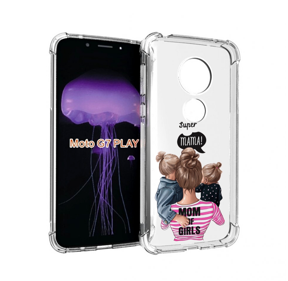 

Чехол MyPads Мама-девочек женский для Motorola Moto G7 Play, Прозрачный, Tocco