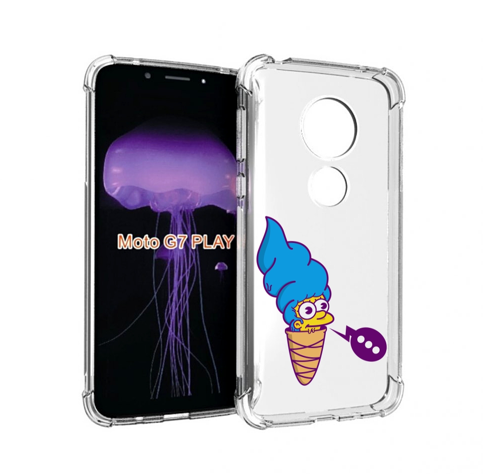 

Чехол MyPads Мардж-рожок для Motorola Moto G7 Play, Прозрачный, Tocco