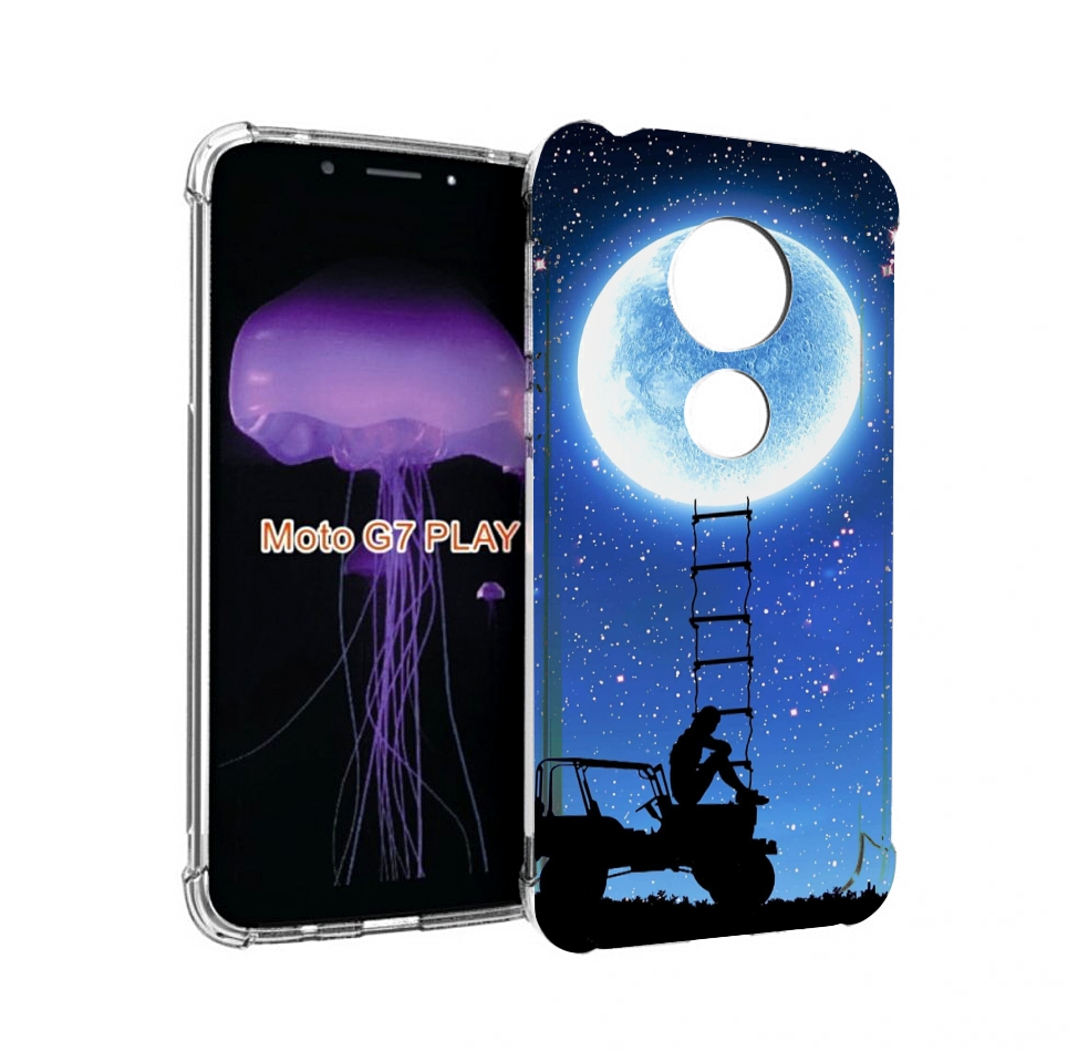 

Чехол MyPads Машина-на-лун для Motorola Moto G7 Play, Прозрачный, Tocco
