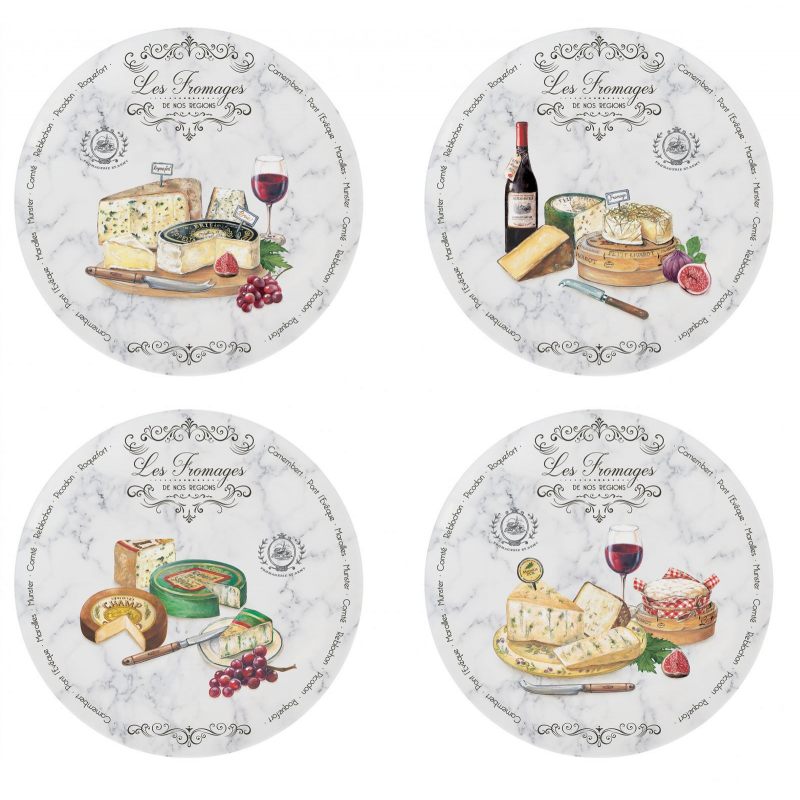 фото Набор из 4 тарелок для сыра easy life "les fromages" в подарочной упаковке