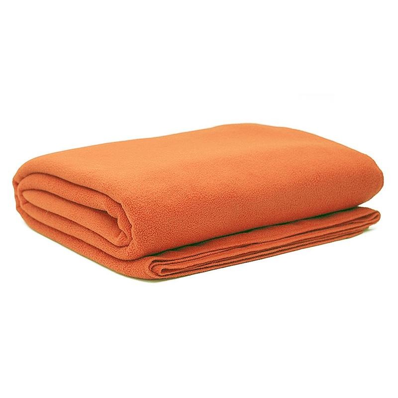 фото Плед флисовый, 150х200 см, 220 г/м2, оранжевый комус