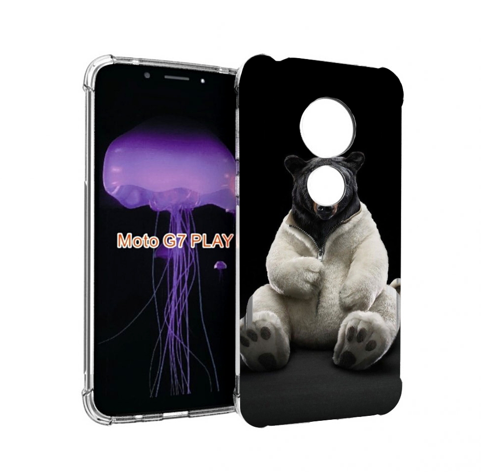 

Чехол MyPads Медведь-бурый-белый для Motorola Moto G7 Play, Прозрачный, Tocco