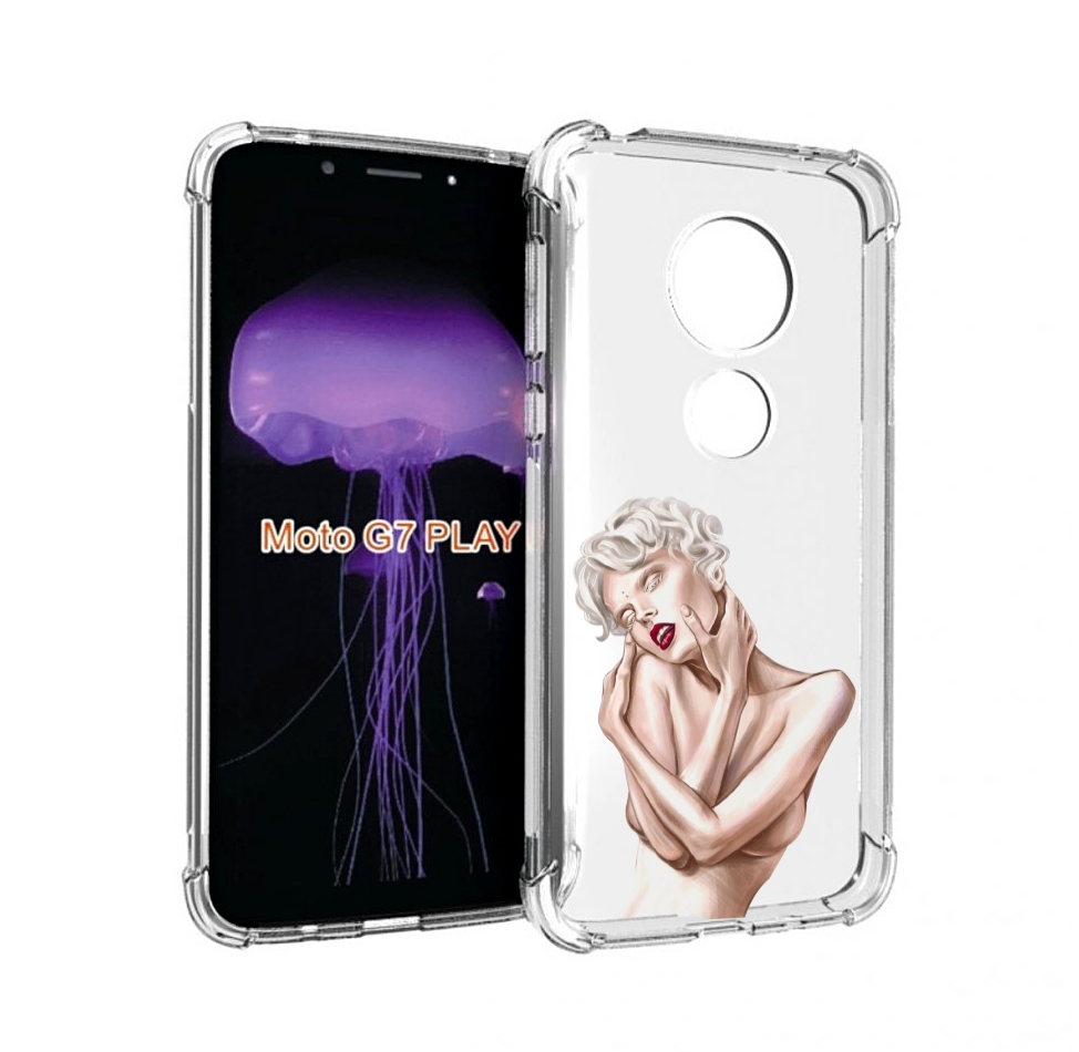 

Чехол MyPads Мигера женский для Motorola Moto G7 Play, Прозрачный, Tocco