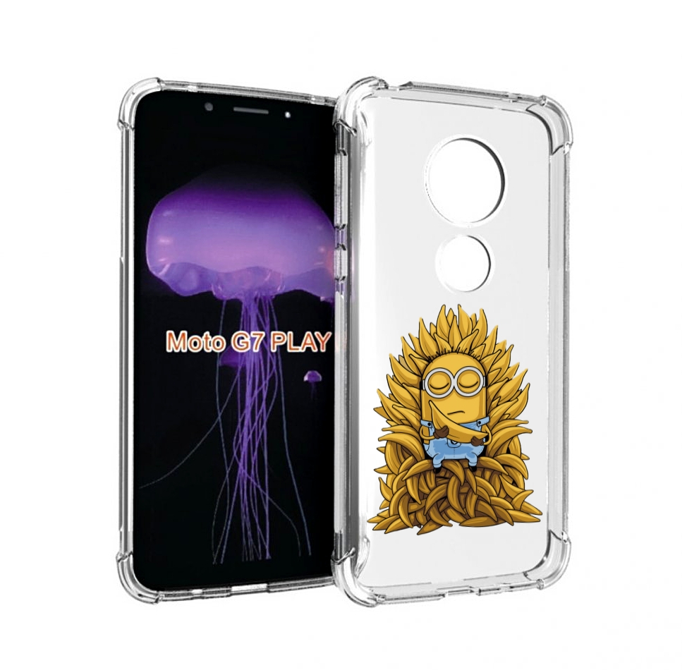 

Чехол MyPads Миньон с бананами для Motorola Moto G7 Play, Прозрачный, Tocco