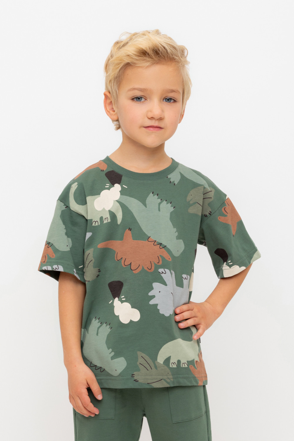 

Футболка детская CROCKID М 3008_92-170, зеленый, 110, М 3008_92-170
